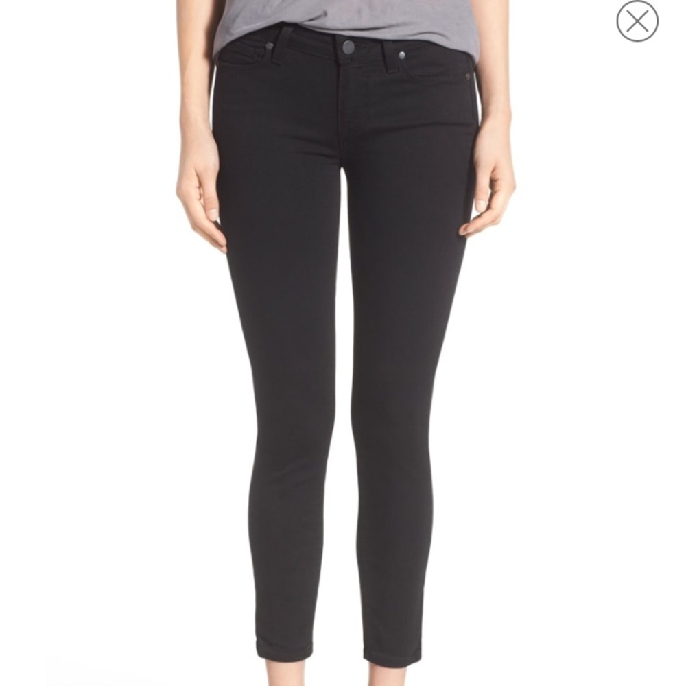 Black Paige Verdugo skinny cropped pants/jeans